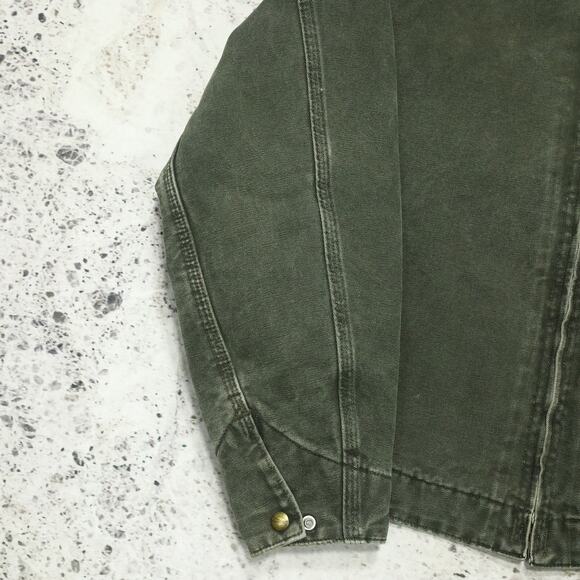 Vintage Carhartt J97 MOS Green Detroit Jacket Size Small - Picture 10 of 16